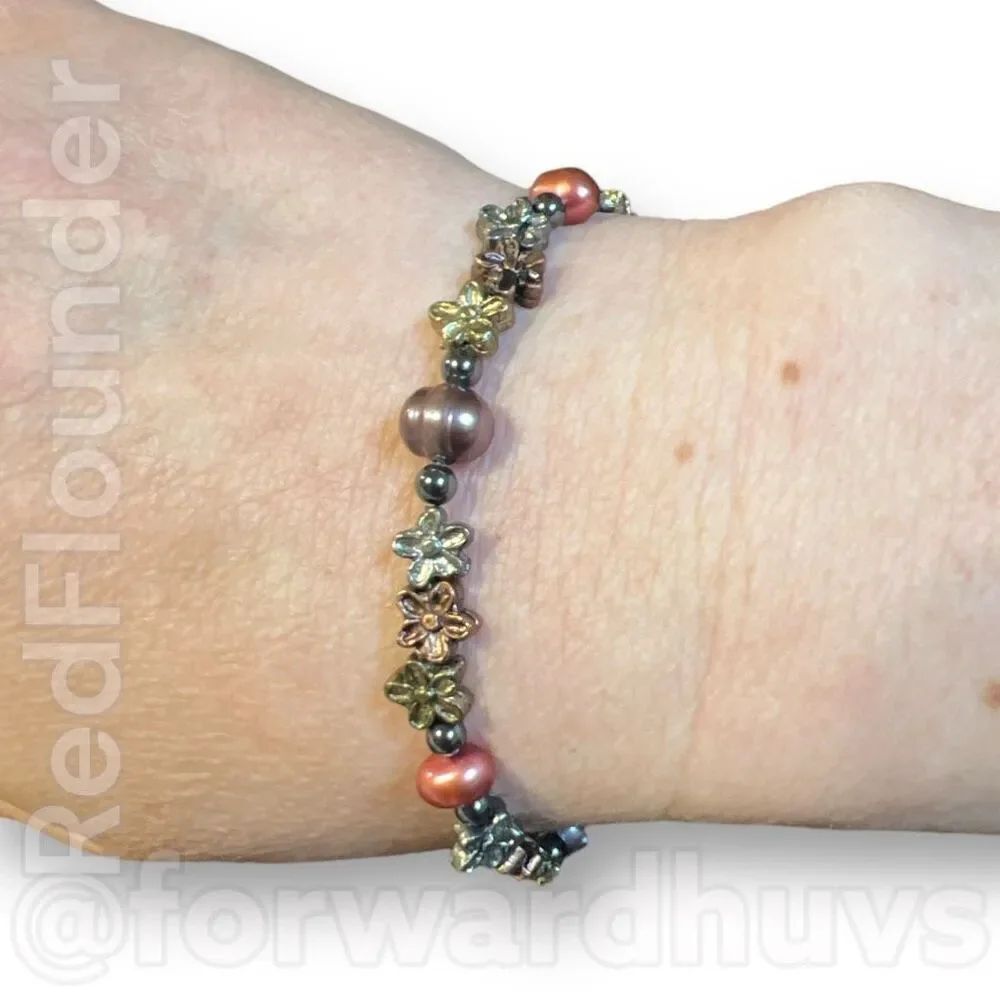 Pearl Bead Bracelet with Multiple Colored Pearls